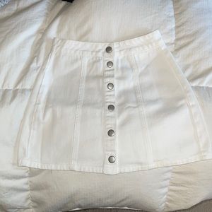 Brandy Melville White Jean Skirt